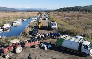 Gökçe sulak alanında çevre temizliği