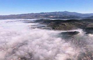 Sındırgı’da sis görsel şölen oluşturdu