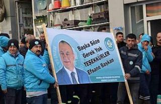 Manisa Büyükşehir Belediyesi çalışanlarının...