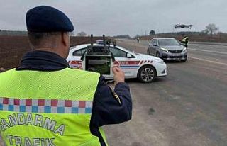 Drone ile sıkı bir trafik denetimi uygulanıyor