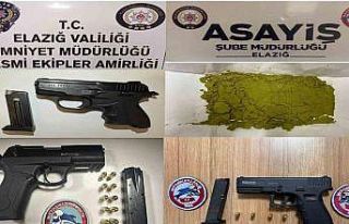 Elazığ’da ruhsatsız silah ve uyuşturucu madde...