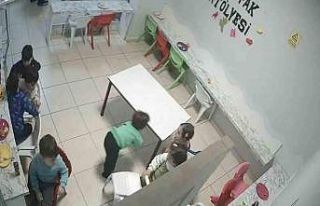 Kreşte dehşet: Gerçek kamerada ortaya çıktı