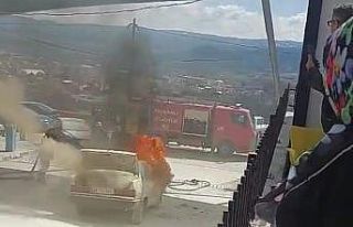 Tavşanlı’da araç yangını