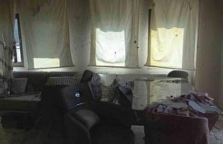 Yanan villanın içi böyle görüntülendi