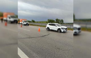 Babaeski’de maddi hasarlı trafik kazası