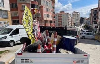 Bilecik’te kaldırım ve kapı önleri işgal eden...