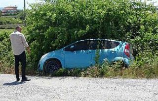 Böğürtlenler şarampole inen otomobile hava yastığı...