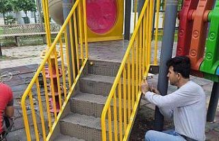 Gölbaşı’nda parkların bakımı yapılıyor