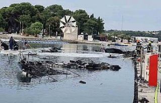 Hırvatistan’da marinadaki 22 tekne alev alev yandı