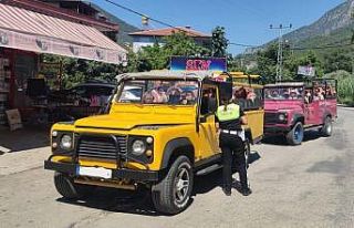 Alanya’da 7 safari aracına ve sürücüsüne ceza...