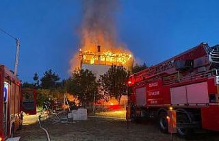 Denizli’de 2 katlı binada çıkan yangında bir...