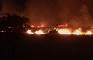 Hüyük’te korkutan ekin yangını