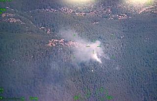 Köprülü Kanyon Milli Parkı’nda yangının ilerleyişi...