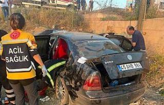 Menfeze düşen otomobilde 1 kişi öldü, 4 kişi...