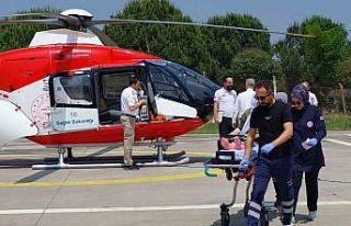 Samsun’da ambulans helikopter yaşlı kadın için...