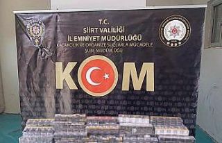 Siirt’te 3 bin paket kaçak sigara ele geçirildi