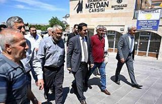 Taşkın, Eskimalatya’da esnaflarla bir araya geldi