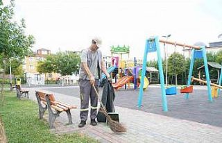 Çayırova’nın parkları düzenli olarak temizleniyor