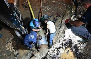 MASKİ ekipleri gece boyunca çalışarak arızayı...