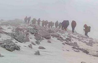 Nöroloji uzmanları, dondurucu soğuğa rağmen zirve...