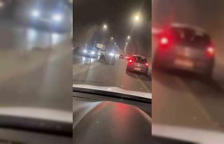 Pendik’te tünelin havalandırma borusu yola düştü,...