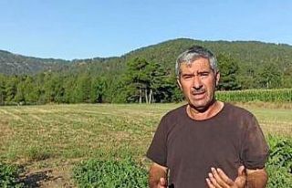 Zorunlu iniş yapan helikopterdeki yangın söndürme...