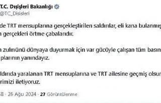 Dışişleri Bakanlığı’ndan İsrail’in TRT...
