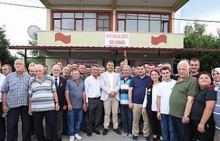 Doğalgaz eylemi yapan köylülere ziyaret