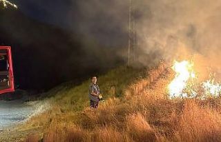 Gece yarısı çıkan anız yangınına anında müdahale