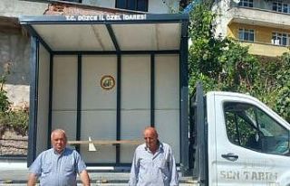 Köylere durak ve bank teslim edildi