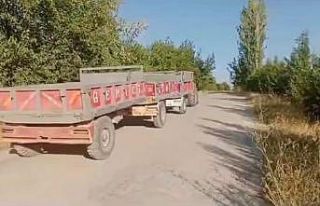 Tek traktör 3 römork