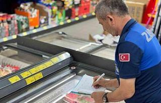 Zabıta ekiplerinden zincir marketlere denetim