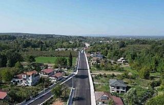750 metrelik yol 5 bin ton asfaltla yenilendi
