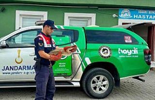 Ağrı’da bitkin düşen Balıkçıl Kuşu, jandarma...