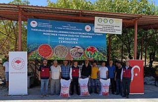 Çemişgezek’te 23 çiftçiye tohum dağıtıldı