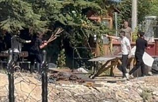 İnşaatta çıkan silahlı kavga vatandaş kamerasına...