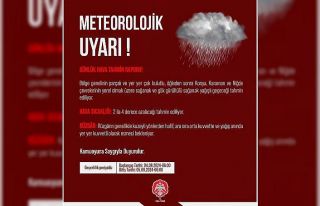 Niğde Valiliği’nden kuvvetli yağış uyarısı