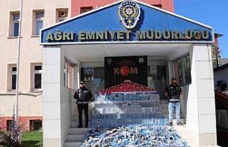 Ağrı’da polis 181 bin 100 karton kaçak sigara...