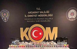 Aksaray’da kaçak sigara deposuna baskın: 1 gözaltı