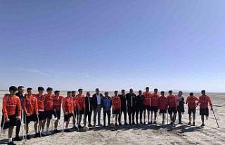 Ampute Milli Futbol Takımı kuraklığa dikkat çekmek...