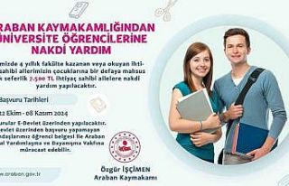 Arabanlı üniversite öğrencilerine 7 bin 500 TL...