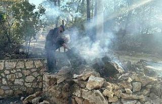 Asker ve itfaiye sahaya indi, yangının çıkış...