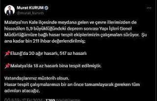 Bakan Kurum: "Vatandaşlarımız müsterih olsun,...