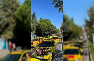 Balıkesir’de taksiciler şehit meslektaşları...