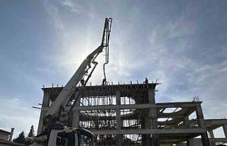 Beyağaç Çarşı Cami İnşaatı Hızla İlerliyor