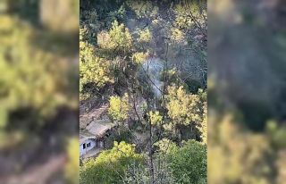 Çocuklar Şeyh Edebali Türbesi yerleşkesinde yangın...