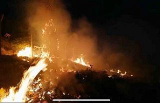 Darende’de iki ayrı noktada yangın paniği