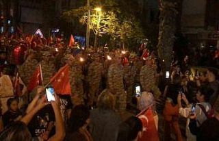 Datça’da ’Cumhuriyet’ coşkusu fener alayı...