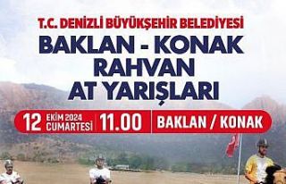 Denizli Büyükşehir ilk kez rahvan at yarışları...