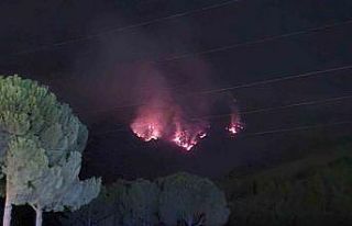 Denizli’deki yangın havadan görüntülendi